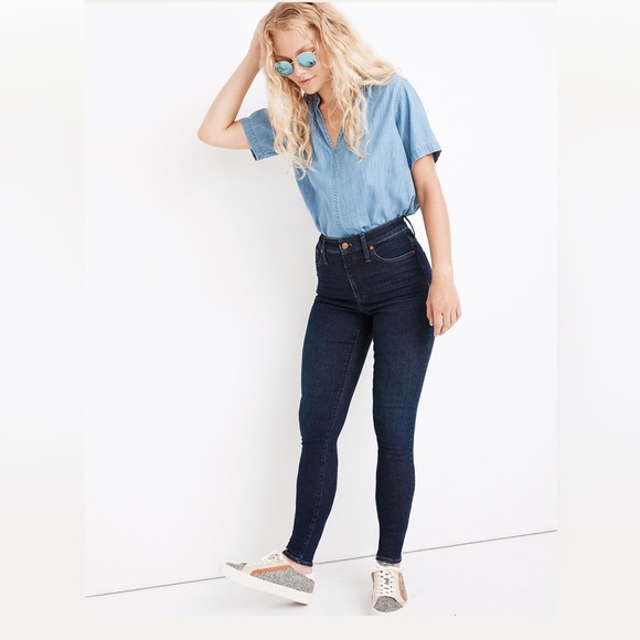 Madewell Denim - Madewell Tall Curvy High-Rise Skinny Jeans in Orland Wash: TENCEL denim 33T